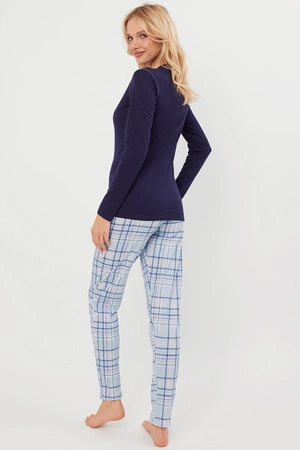 Italian Fashion Adriana dł.r. dł.sp. Nocna piżama, granat/druk