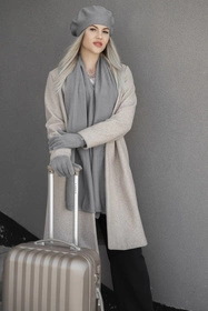 Vivisence 7202 Rękawiczki dzianinowe, jasnoszary