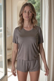 Vivisence 2042 Nocna komplet koszulka + szorty, szary