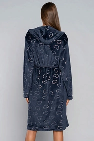 Italian Fashion Eliksir dł.r. Nocna szlafrok, granat