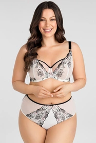 Gorsenia K840 Black-White Biustonosz miękki, biały