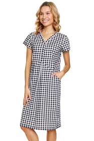 Doctor Nap TCB.5271 Nocna koszula, black check