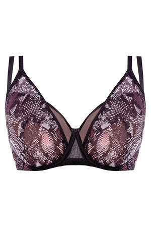 Unikat Zuma Biustonosz usztywniany, czarny-wzór