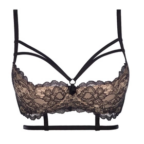 Axami V-7881 Marshmallow Biustonosz półbiustonosz, czarno-beżowy