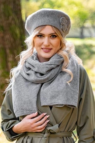 Vivisence 7037 Nakrycie głowy beret, szary