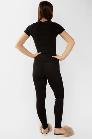 Dkaren Halima-Kpl Komplet legginsy + bluzka, czarny