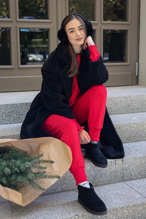 Dkaren DK-K-B2 Komplet bluza+spodnie, czerwony