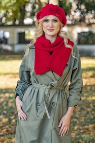 Vivisence 7007 Nakrycie głowy beret, czerwony