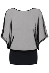 Obsessive Punker dress Nocna komplet koszulka + stringi, czarny