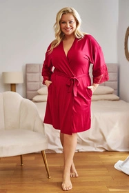 Doctor Nap SWW.7261 Nocna szlafrok, burgundy red