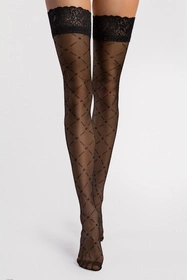 Fiore Enchante 20 DEN O4114 Wyrób pończoszniczy pończochy samonośne, black