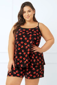 Italian Fashion Cherry ws.r. kr.sp. Nocna piżama, druk/czarny