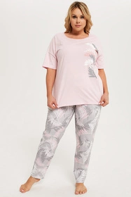 Italian Fashion Dracena kr.r. dł.sp. Nocna piżama, róż/druk