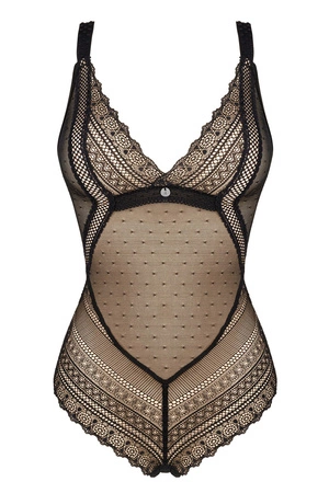 Obsessive Estiqua teddy Body sexy, czarny