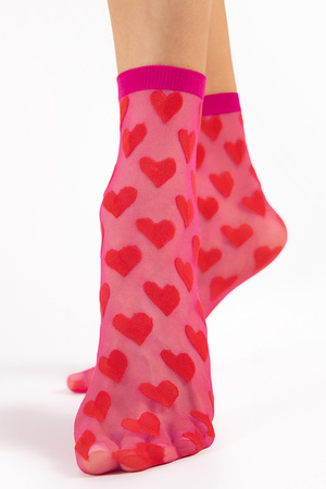 Fiore Beso 20 DEN G1181 Wyr�b po�czoszniczy skarpetki, red/magenta