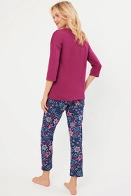 Italian Fashion Folk r.3/4 sp.7/8 Nocna piżama, jeżyna/druk