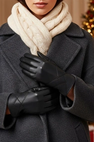 Vivisence 7210 Rękawiczki skórzane, black