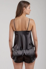 Vivisence 2053 Nocna komplet top + szorty, czarny