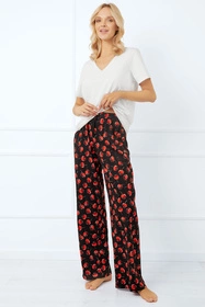 Italian Fashion Cherry dł.sp. Spodnie dres, druk/czarny