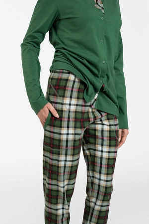 Italian Fashion Asama dł.r. dł.sp. Nocna piżama, zielony/druk