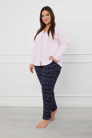 Italian Fashion Libra dł.r. dł.sp. Nocna piżama, róż/druk