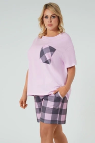 Italian Fashion Kayo kr.r. kr.sp. Nocna piżama, róż/druk