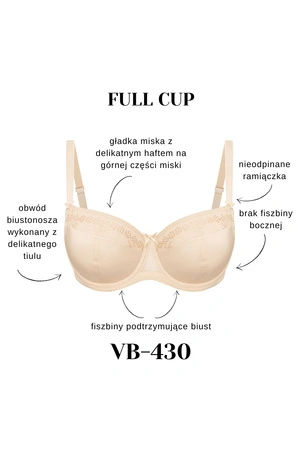 Vena VB-430 Biustonosz usztywniany, beż