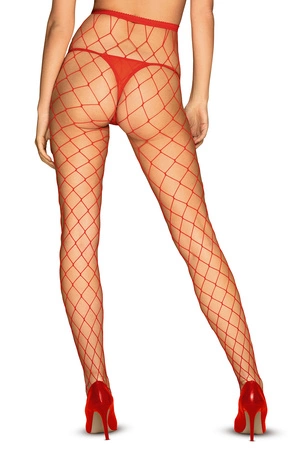 Obsessive S812 stockings Wyrób pończoszniczy rajstopy, czerwony