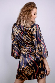 Dkaren DK-P-014 Nocna peniuar, granat-wzór