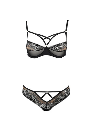 Casmir Divine bikini Nocna komplet biustonosz + stringi, black