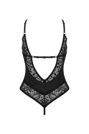 Obsessive Bellastia crotchless teddy Body sexy, czarny
