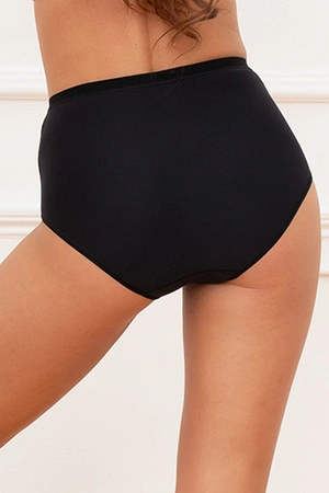 Italian Fashion Szyk maxi Majtki wysokie figi, czarny