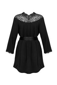 Obsessive Bellastia peignoir Nocna peniuar, czarny