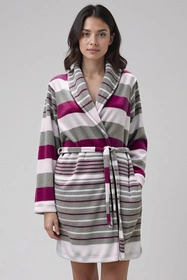 Vivisence 5030 Nocna szlafrok, bordowy