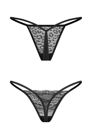 Obsessive Clara 2-pack thong Majtki stringi, czarny
