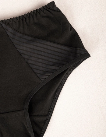 Wol-Bar Eco-Ma Majtki wysokie figi, czarny