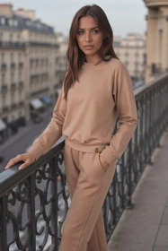 Vivisence 9004 Bluza nierozpinana, beżowy