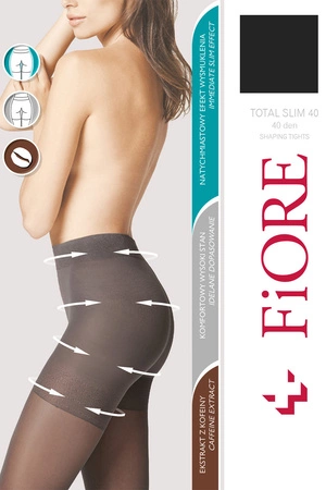 Fiore Total Slim 40 den M5207 Wyrób pończoszniczy rajstopy, black