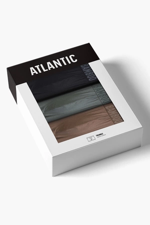 Atlantic 3MH-215 3-pack Majtki bokserki, khaki/czarny/beż