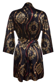 Dkaren DK-P-014 Nocna peniuar, granat-wzór