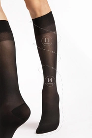 Fiore Travel 30 DEN M2107 Wyrób pończoszniczy podkolanówki, black