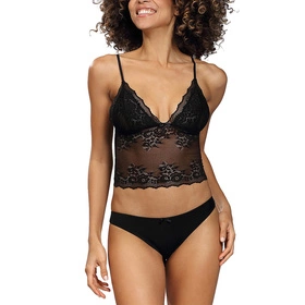 Dkaren Melody Nocna komplet top + stringi, czarny