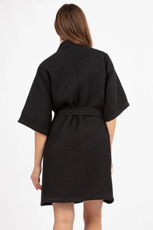 Dkaren DK-W-01 Nocna szlafrok, czarny