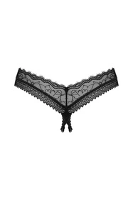 Obsessive Medilla crotchless thong Majtki stringi otwarte, czarny