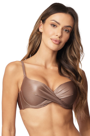 Vivisence 3222 Kostium k�pielowy biustonosz push-up, br�zowy po�ysk