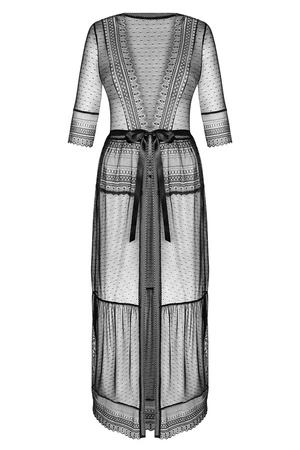 Obsessive Estiqua peignoir Nocna peniuar, czarny