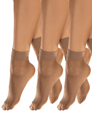 Vivisence 8300 3-pack Classic 20 DEN Wyr�b po�czoszniczy skarpetki, beige