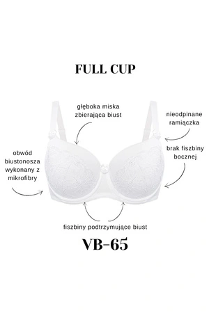 Vena VB-65 Biustonosz usztywniany, biały