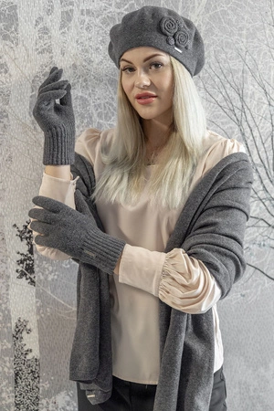 Vivisence 7201 Rękawiczki dzianinowe, ciemnoszary