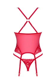 Obsessive Lacelove corset Gorset sexy, czerwony